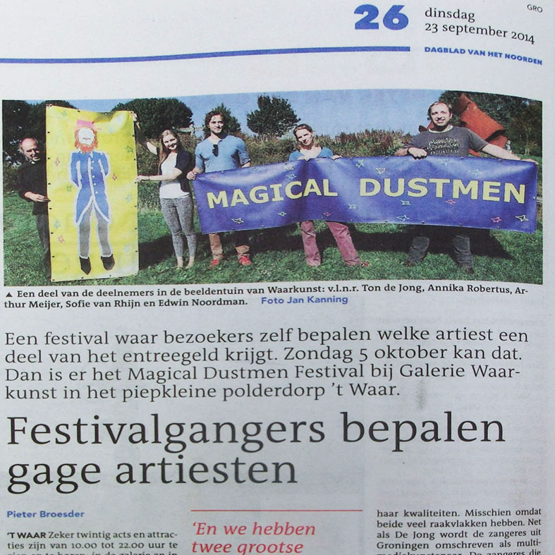 krantenartikel over magical dustmen